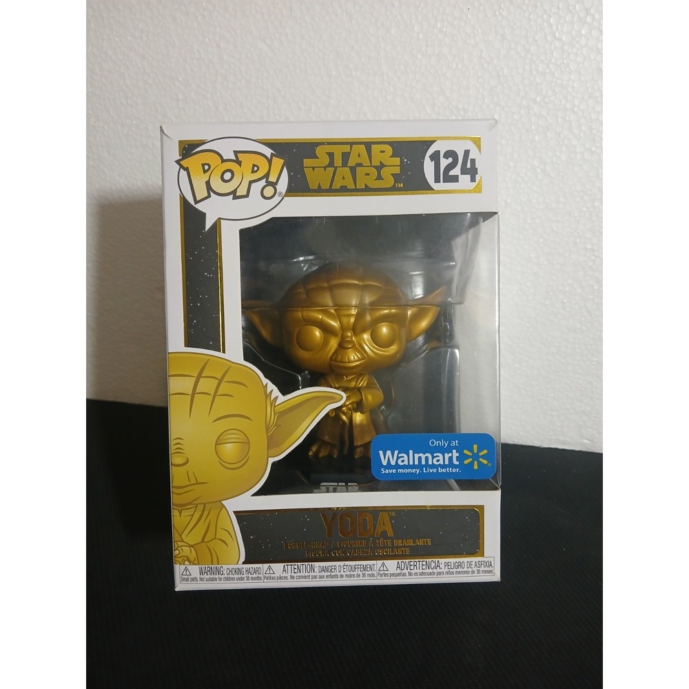 Funko Pop! Vinyl: Star Wars Yoda (Gold) (Metallic) Walmart (Exclusive) #124